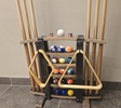 Cue Rack - Billiards - Amish Handmade - Pool Cue Table - Whiskey Barrel - Pool Lovers - Display -Vintage - Stave - Pool - Organizer - Unique