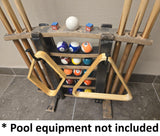 Cue Rack - Billiards - Amish Handmade - Pool Cue Table - Whiskey Barrel - Pool Lovers - Display -Vintage - Stave - Pool - Organizer - Unique