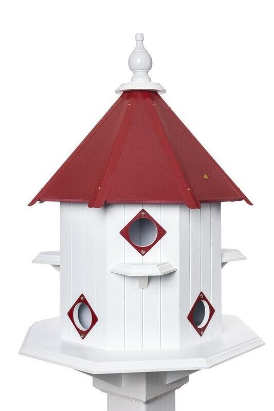 Purple Martin - Bird House - 8 Nesting Compartments - Handmade - Castle Design - X- Large - Weather Resistant - Birdhouse Outdoor