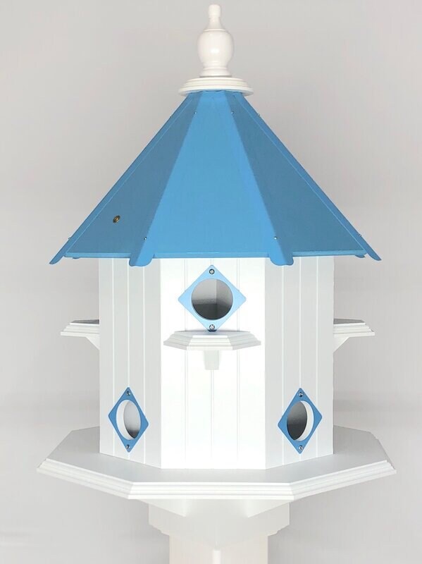 Purple Martin - Bird House - 8 Nesting Compartments - Handmade - Castle Design - X- Large - Weather Resistant - Birdhouse Outdoor