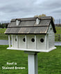 Purple Martin - White - Bird House - Amish Handmade Primitive Design- 6 Nesting Compartments - Birdhouse outdoor