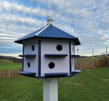 Load image into Gallery viewer, Birdhouse Purple Martin Amish Made 12 nesting Compartments Garden Décor Poly Purple Martin Bird House Outdoor
