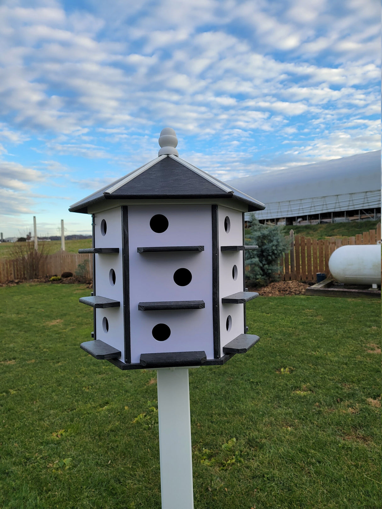 Purple Martin - Bird House - 18 Nesting Compartments - Amish Handmade - X-Large Weather Resistant - Made of Poly Lumber - Birdhouse Outdoor