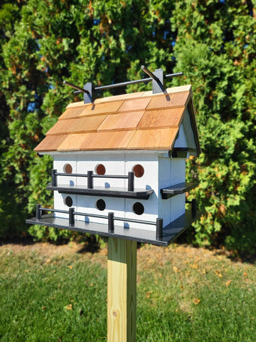 Purple Martin Bird House - Amish Handmade - 14 Nesting Compartments - Weather Resistant