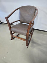 Amish Handmade 2 Rocking Chairs - Furniture - Bozeman Style Walnut Chair- Upholstered - Cushion - Vintage - Backrest - Chair Set - Furniture