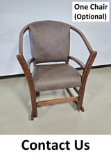 Amish Handmade 2 Rocking Chairs - Furniture - Bozeman Style Walnut Chair- Upholstered - Cushion - Vintage - Backrest - Chair Set - Furniture