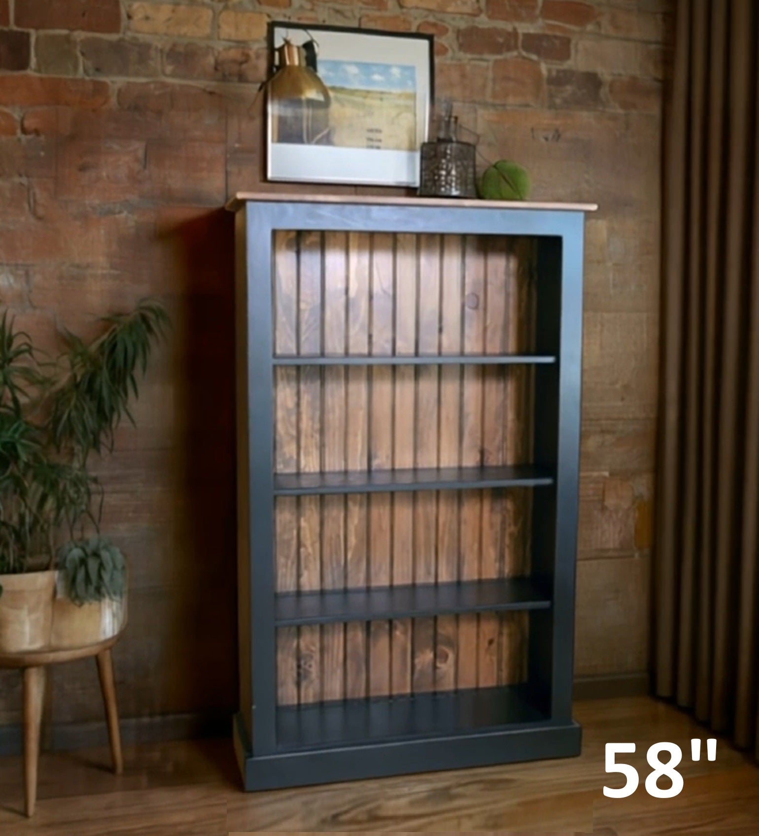 Bookcase - Amish Handmade Bookshelf - 4 Shelf Multipurpose Cabinet