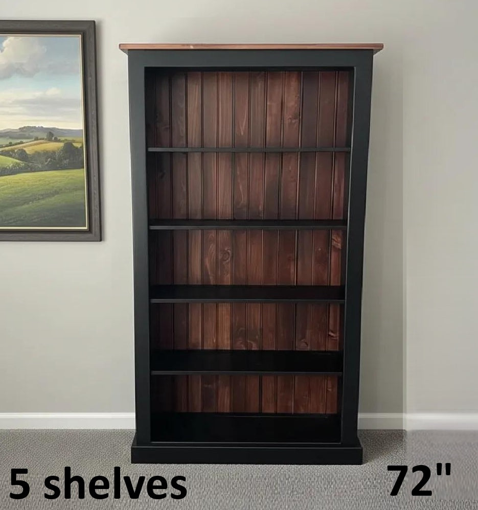 Bookcase - Amish Handmade Bookshelf - 4 Shelf Multipurpose Cabinet
