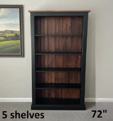 Bookshelf Amish Handmade Furniture Rustic Bookcase Organizer Shelf Bookcase Decor Home Furniture Rustic Book Shelf Unique Furniture Antique