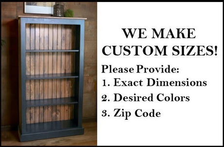 Bookcase - Amish Handmade Bookshelf - 4 Shelf Multipurpose Cabinet - Farmhouse - Organizer - Cupboard - Wooden - Rustic - Case Goods - Home