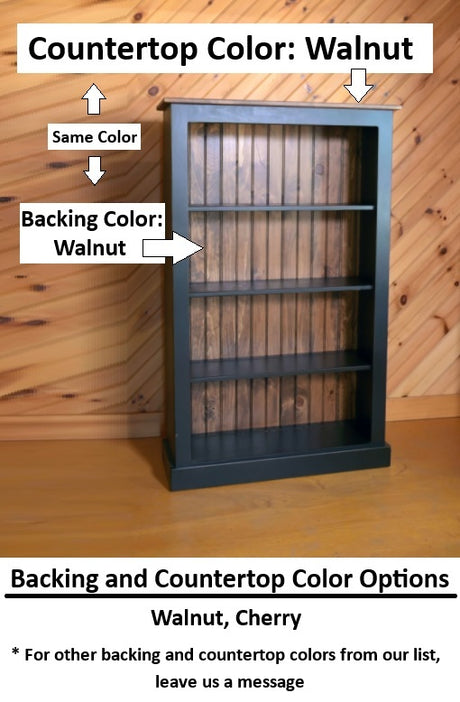 Bookcase - Amish Handmade Bookshelf - 4 Shelf Multipurpose Cabinet - Farmhouse - Organizer - Cupboard - Wooden - Rustic - Case Goods - Home