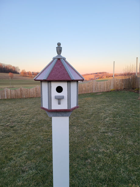 Poly Bird House - Free Shipping - Amish Handmade - Gazebo Birdhouse - 1 Nesting Compartment - Post Not Included