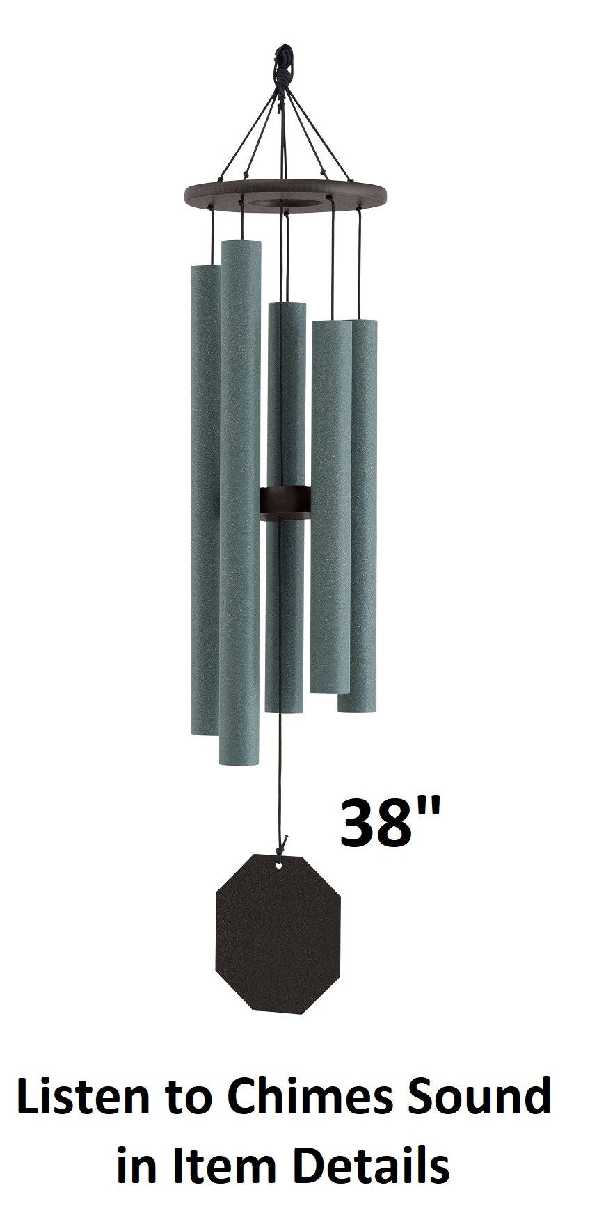 38"-56" Wind Chimes Amish Handmade - Soothing - Deep Tone - Sound Healing - Outdoor Decor - Aluminum Tubes- Wind Bells - Meditation - Nature