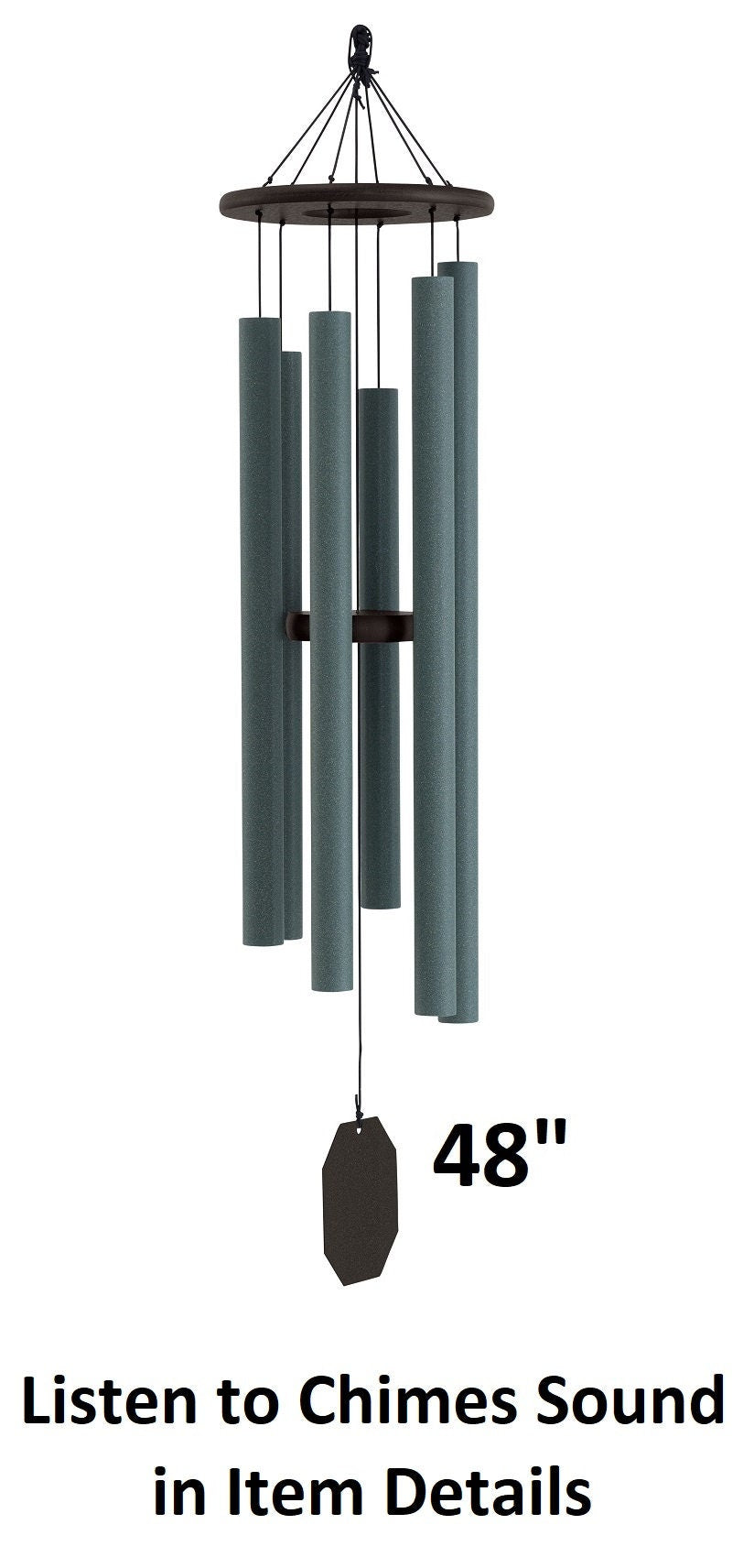 38"-56" Wind Chimes Amish Handmade - Soothing - Deep Tone - Sound Healing - Outdoor Decor - Aluminum Tubes- Wind Bells - Meditation - Nature