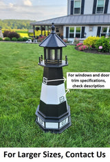 Tybee Island Solar Lighthouse - Amish Handmade - Landmark Replica - Lawn Lighthouse