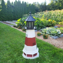 Load image into Gallery viewer, Montauk Lighthouse - Solar - Amish Made - Landmark Replica - Backyard Decor
