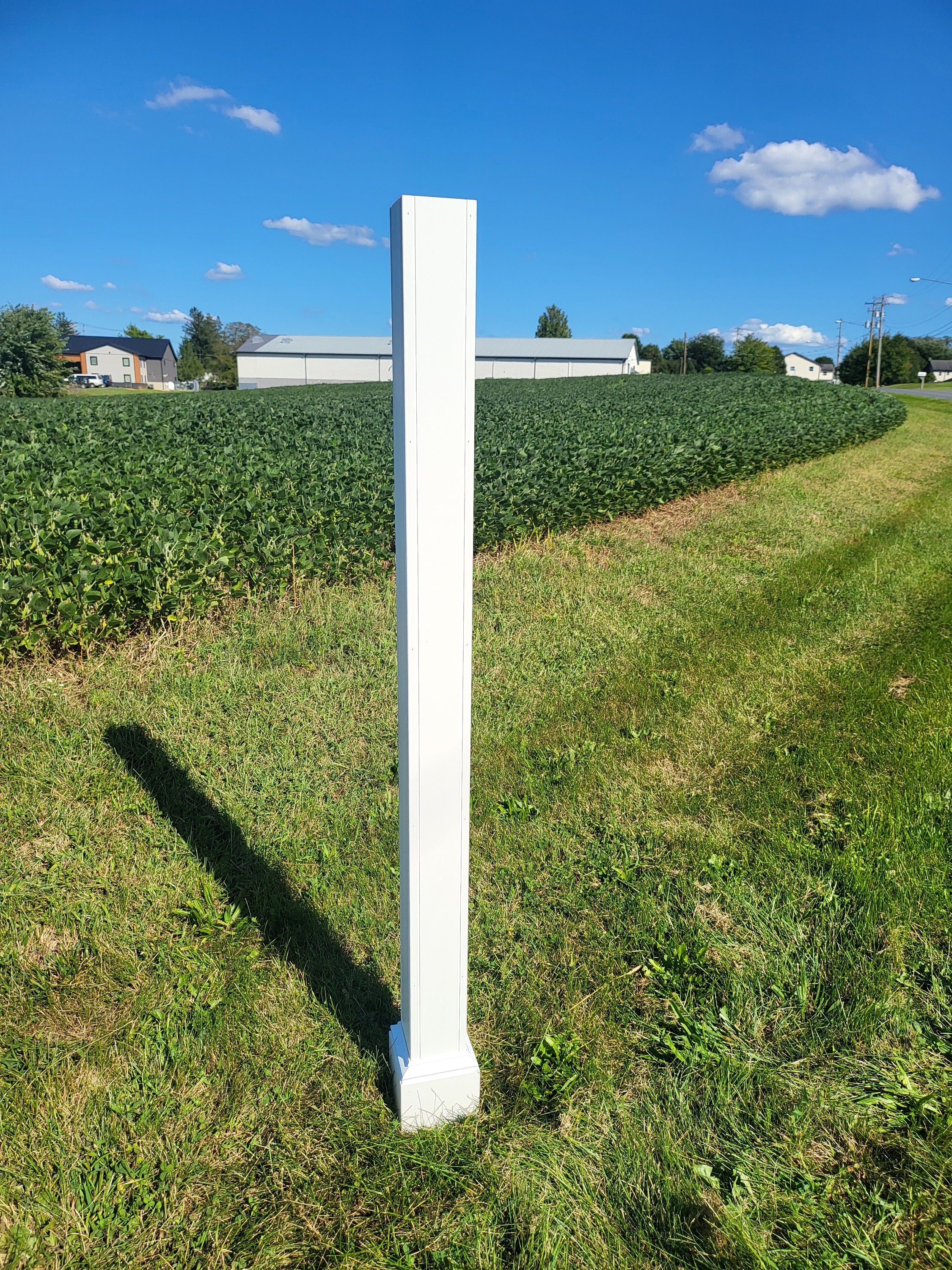 bird whiteページ Vinyl Post For Birdhouse or Bird Feeder, inner wooden post