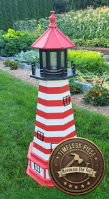 West Quoddy Solar Lighthouse - Handcrafted - Landmark Design - Garden Decoration