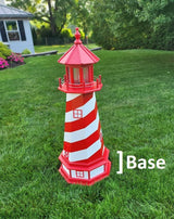 White Shoal Solar Lighthouse - Amish Handmade - Landmark Replica - Lawn Lighthouse