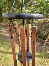 Square Wind Chimes Amish Handmade - 25" - Aluminum Tubes - Copper Coating - Deep Tone - Outdoor Decor - Wind Bells - Meditation - Nature