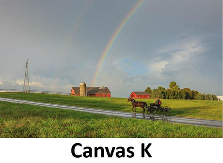 Canvas - Picture Frame - Wall Art - Wooden Frame - Framed Antique Print - Amish Handmade - Farmhouse Decor - Housewarming Gift -Choose Color