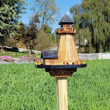 Bird Feeders and House Amish Handmade, Wooden Combo Birdhouse and Feeder