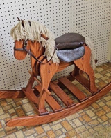 Amish Handmade Rocking Horse - Children's Toy - Vintage - Decorative - Wooden Toy - Toddler Gift - Animal Toy - Collectible - Toddler Gift