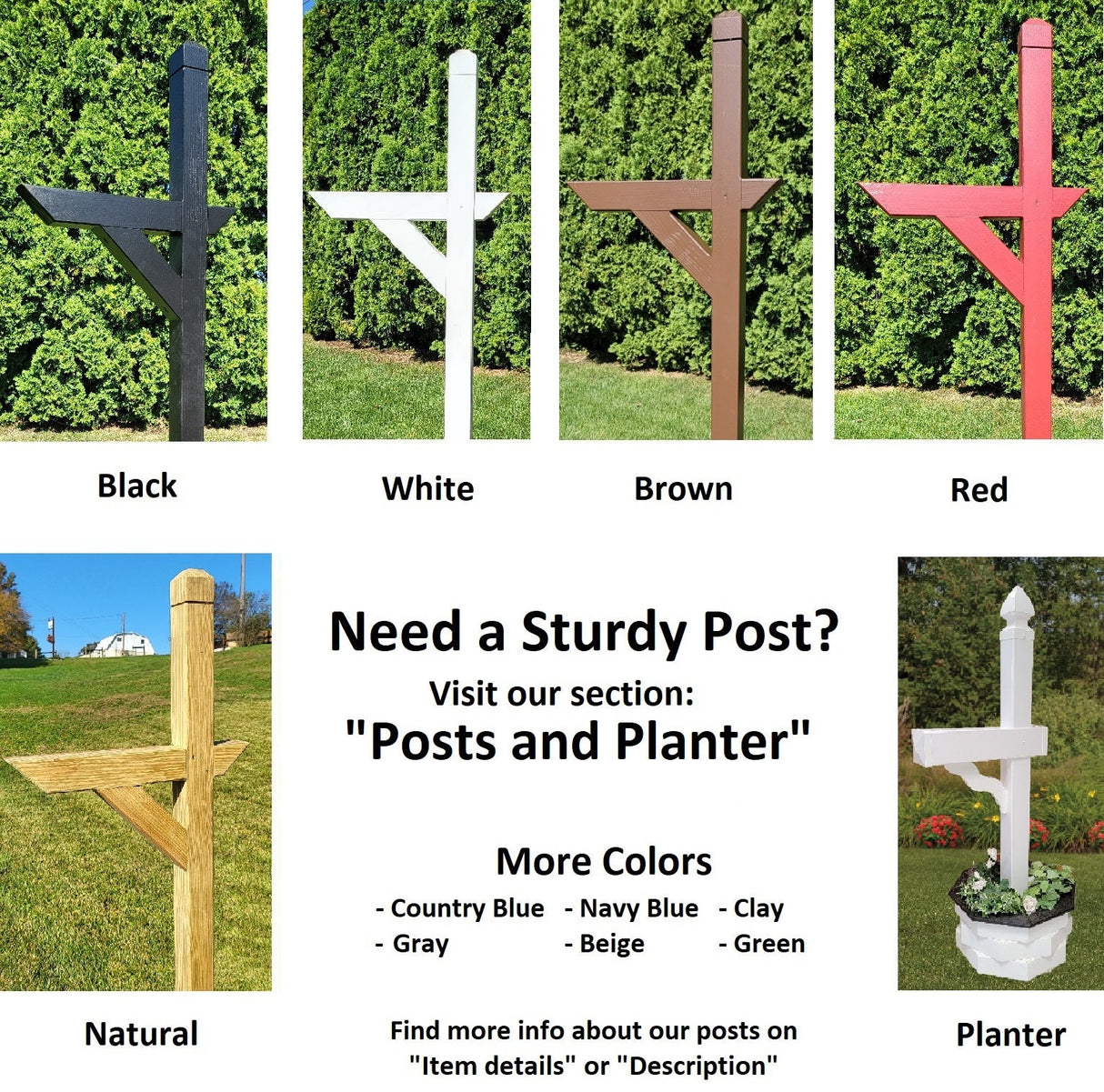 Amish Mailbox - Handmade - With Solar Lighthouse - Wooden - With Cedar Shake Shingles Roof - Color Options