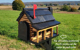 Amish Mailbox - Handmade - Log Cabin Style - Wooden with Metal USPS Approved Mailbox - Outdoor - Log Cabin + Metal Insert