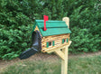 Amish Mailbox - Handmade - Log Cabin Style - Wooden - With Cedar Shake Roof and Metal Box Insert