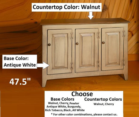 3 Door Cabinet - Amish Furniture - TV Stand - Primitive - Storage - TV Cabinet - Amish Handmade - Multipurpose Cabinet - Rustic -Case Goods