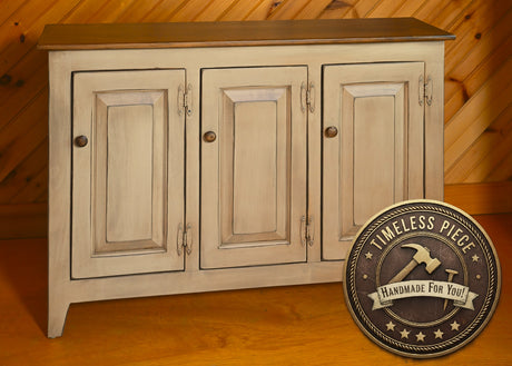 3 Door Cabinet - Amish Furniture - TV Stand - Primitive - Storage - TV Cabinet - Amish Handmade - Multipurpose Cabinet - Rustic -Case Goods