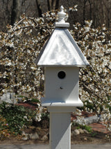 Birdhouse Handmade Wooden With 1 Nesting Compartment, Aluminum Roof