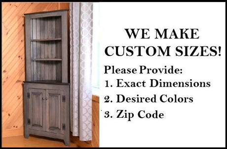 Large Amish Handmade Corner Cabinet - Multipurpose Cabinet - Farmhouse- Primitive Jelly Cabinet- Cupboard- Amish Furniture- Case Goods- Home
