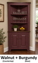 Large Amish Handmade Corner Cabinet - Multipurpose Cabinet - Farmhouse- Primitive Jelly Cabinet- Cupboard- Amish Furniture- Case Goods- Home
