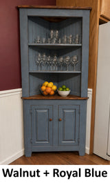 Large Amish Handmade Corner Cabinet - Multipurpose Cabinet - Farmhouse- Primitive Jelly Cabinet- Cupboard- Amish Furniture- Case Goods- Home