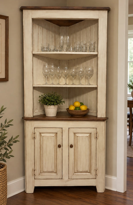 Large Amish Handmade Corner Cabinet - Multipurpose Cabinet - Farmhouse- Primitive Jelly Cabinet- Cupboard- Amish Furniture- Case Goods- Home