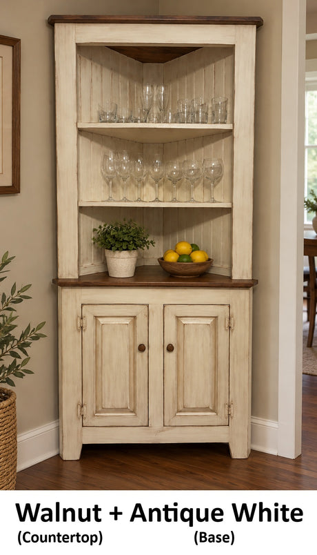 Large Amish Handmade Corner Cabinet - Multipurpose Cabinet - Farmhouse- Primitive Jelly Cabinet- Cupboard- Amish Furniture- Case Goods- Home