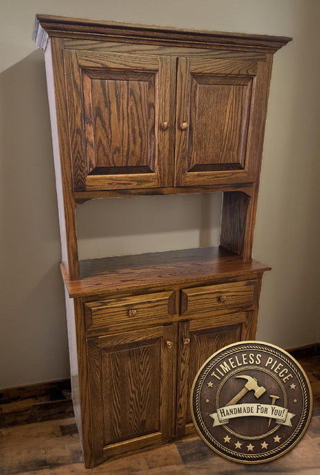 Amish Handmade Pantry Cabinet - Hutch Cabinet - Farmhouse - Kitchen Cabinet -Multipurpose - Cupboard - Storage - Rustic - Case Goods - Home