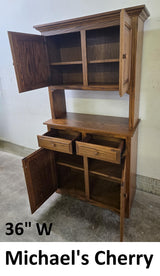 Amish Handmade Pantry Cabinet - Hutch Cabinet - Farmhouse - Kitchen Cabinet -Multipurpose - Cupboard - Storage - Rustic - Case Goods - Home