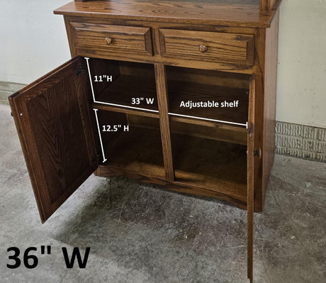 Amish Handmade Pantry Cabinet - Hutch Cabinet - Farmhouse - Kitchen Cabinet -Multipurpose - Cupboard - Storage - Rustic - Case Goods - Home