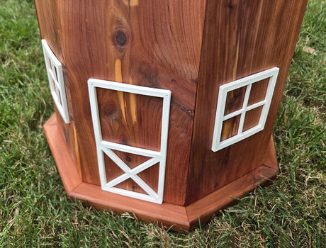 Backyard Solar Lighthouse - Solar Powered - Amish Handmade - Wooden - Solar Garden Lights - Lawn Ornament - Decorative - Outdoors - Rustic