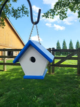 Wren Birdhouse Chickadee bird House Amish Handmade Hanging Bird House Poly Lumber Weather Resistant