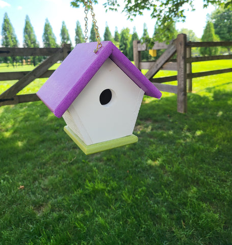 Wren Birdhouse Chickadee bird House Amish Handmade Hanging Bird House Poly Lumber Weather Resistant