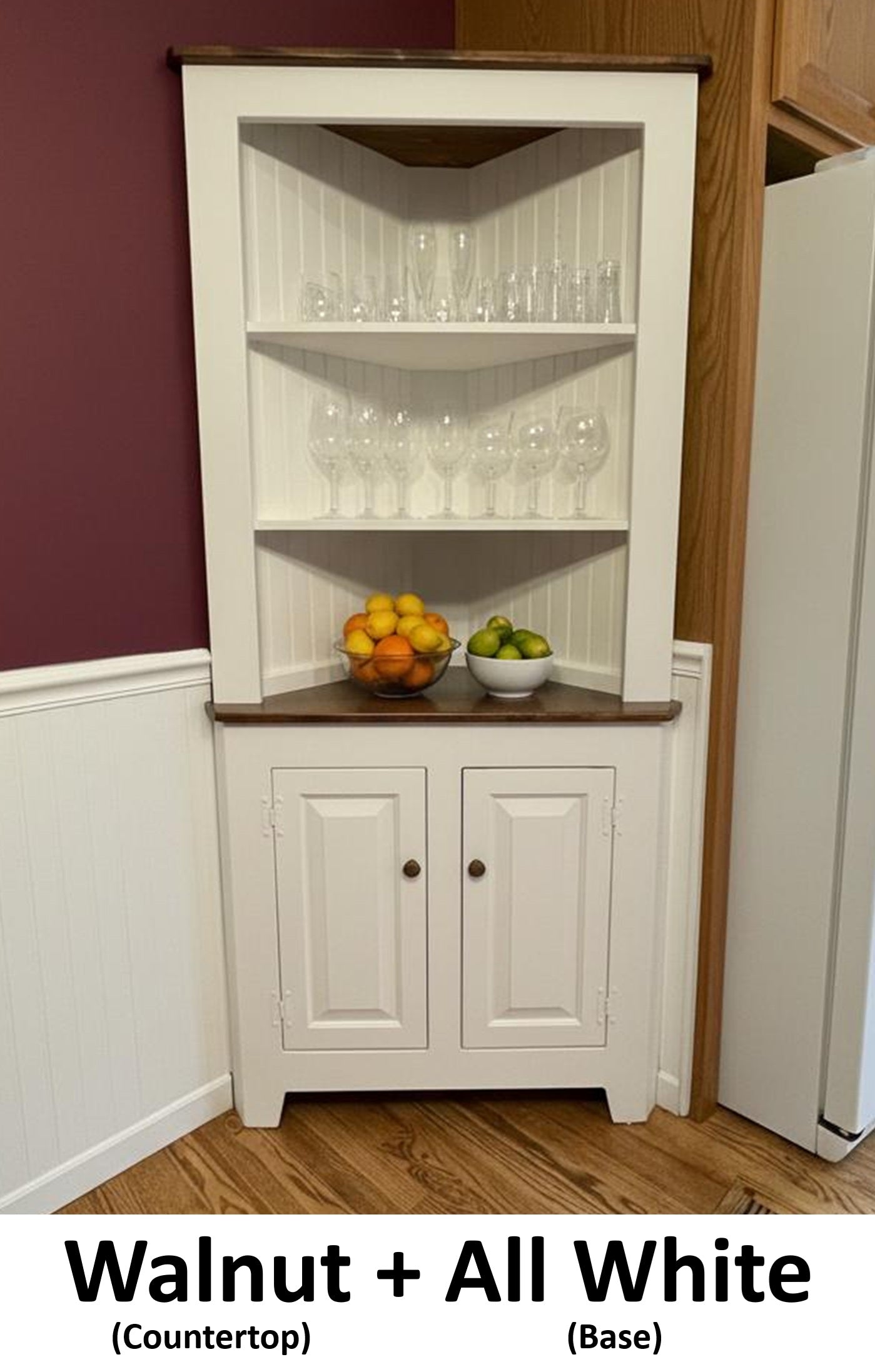 Large Amish Handmade Corner Cabinet - Multipurpose Cabinet - Farmhouse- Primitive Jelly Cabinet- Cupboard- Amish Furniture- Case Goods- Home