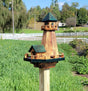 Bird Feeders and House Amish Handmade, Wooden Combo Birdhouse and Feeder