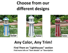 Load image into Gallery viewer, Lighthouse Decor Yard Garden Decoration Outdoor Landscape Cape Cod Solar Amish Made Landmark Replica Outdoor Lighthouse Backyard Ornament
