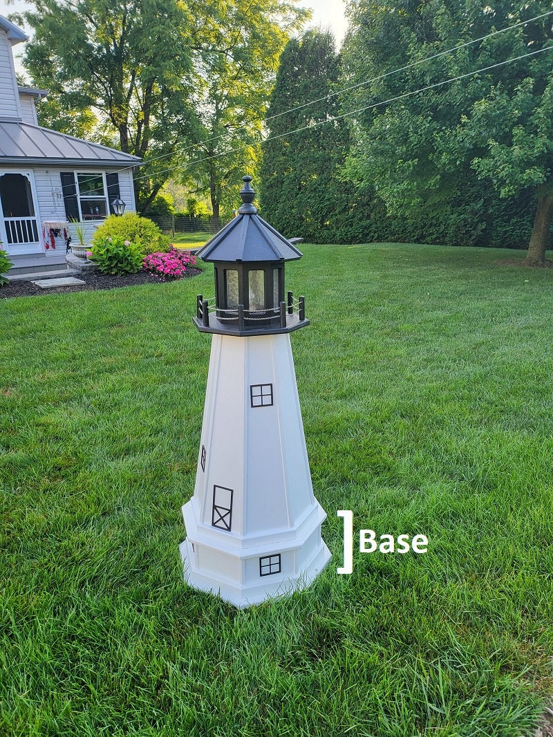 Lighthouse Decor Yard Garden Decoration Outdoor Landscape Cape Cod Solar Amish Made Landmark Replica Outdoor Lighthouse Backyard Ornament