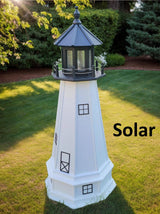 Lighthouse Decor Yard Garden Decoration Outdoor Landscape Cape Cod Solar Amish Made Landmark Replica Outdoor Lighthouse Backyard Ornament