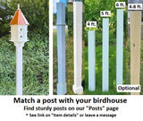 Birdhouse Copper Roof/Cedar Roof With Predator Guards + Perches Combo Handmade 2-8 Nesting Compartments, Large, Poly, Bird Lovers